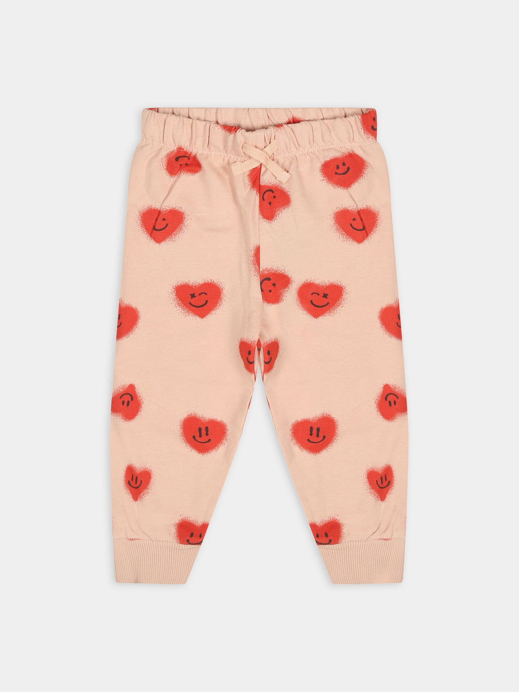 Pink trousers for baby girl with smiley